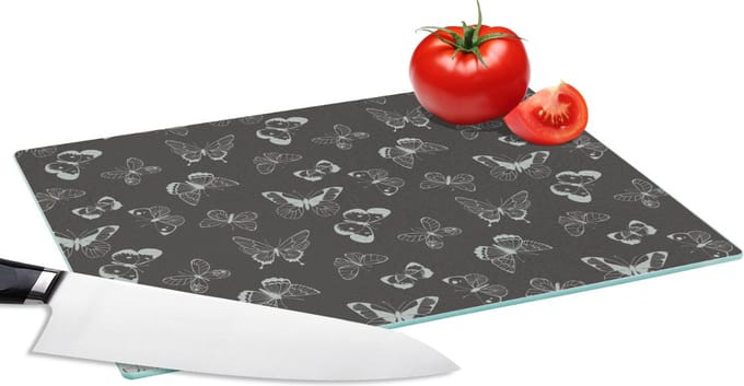 Glazen Snijplank - 28x20 - Vlinders - Retro - Design - Snijplanken Glas