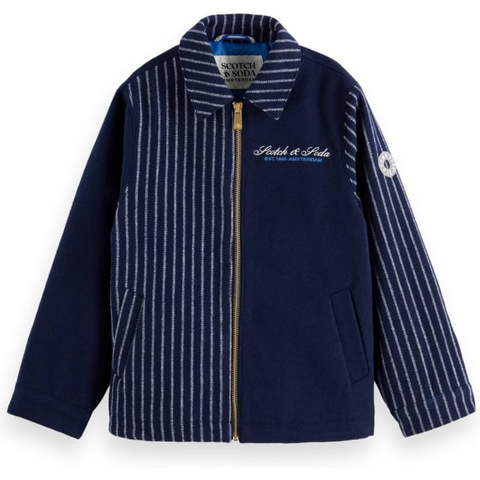 Scotch & Soda Boy In-between Coach Zip Jacket Navy Größe: 6 | Jacken Outlet | kids | Blau
