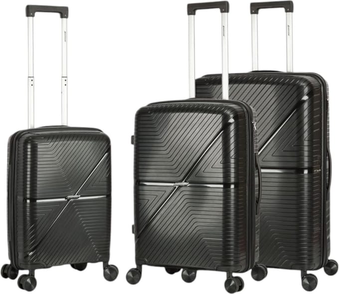 Madisson - kofferset - 3 stuks - Reiskoffer met 4 wielen - zwart