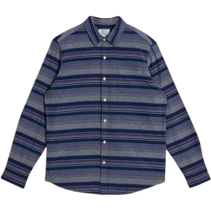 White Stuff Horizontal Stripe Shirt Dark Navy Größe: L | Casual hemden Outlet | Herren | Blau