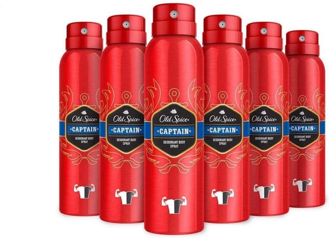 Old Spice Deodorant -  Captain - 6 x 150 ml