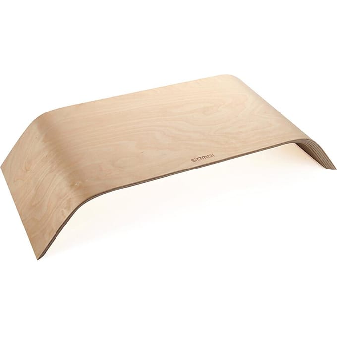 SAMDI Houten standaard Allinone Machine Monitor Laptophouder Sterk draagvermogen Stabiele houten beugel Vervanging voor iMac beige