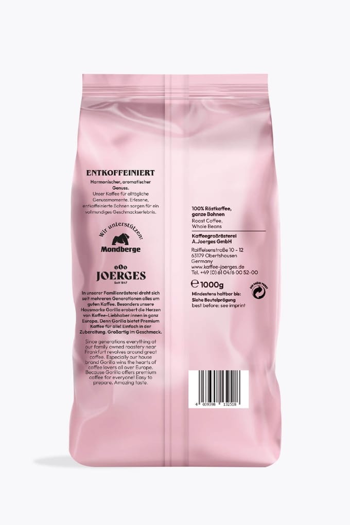 Gorilla Espresso zonder cafeïne 1kg
