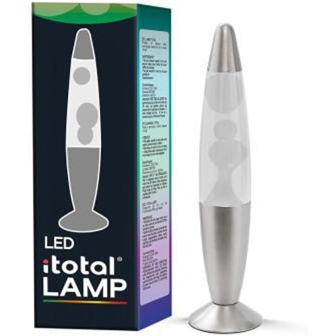 Lavalamp - Meerdere Kleuren Lava - Multi Colour - Zilvere Basis - Sfeerverlichting - 23W - 35 x 8.5cm