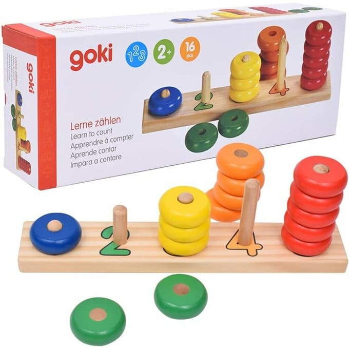 Goki Wooden Stacking Puzzle color