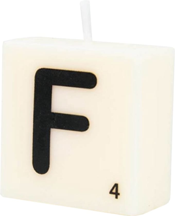 Letter Kaarsje - F