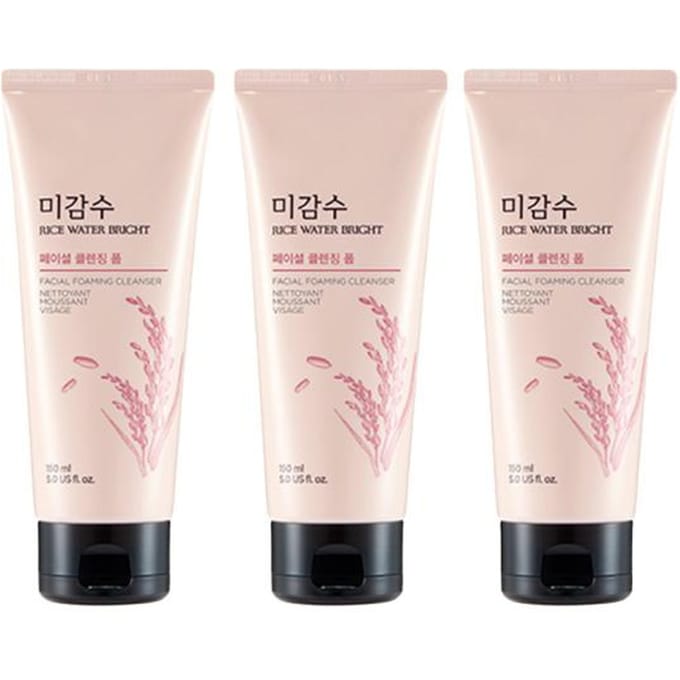 Mousse nettoyante et hydratante à l'eau de riz 150 ml #3PCS