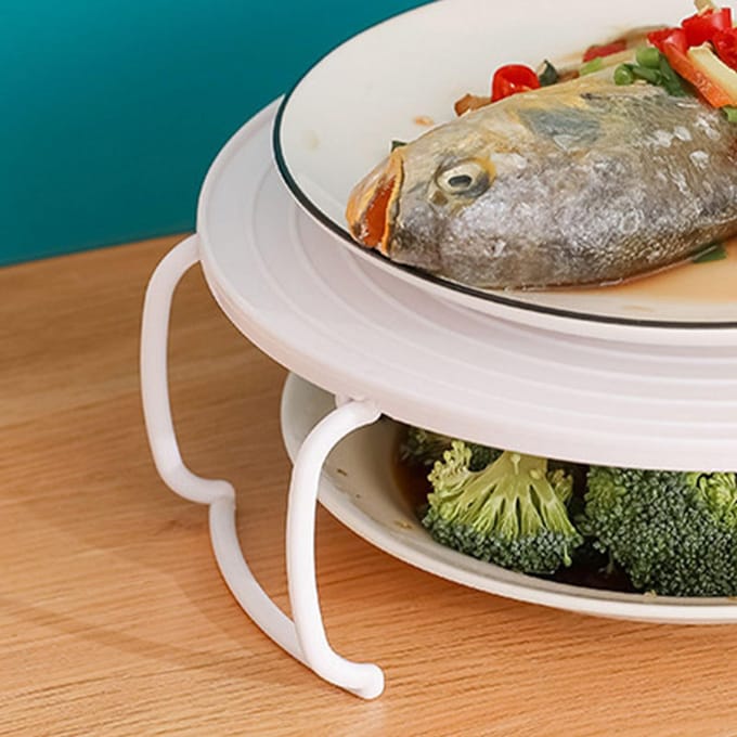 Magnetronbord Dienblad Multifunctioneel Wit Rond Stoomrek voor Eten met Handvat Voor Keuken blue