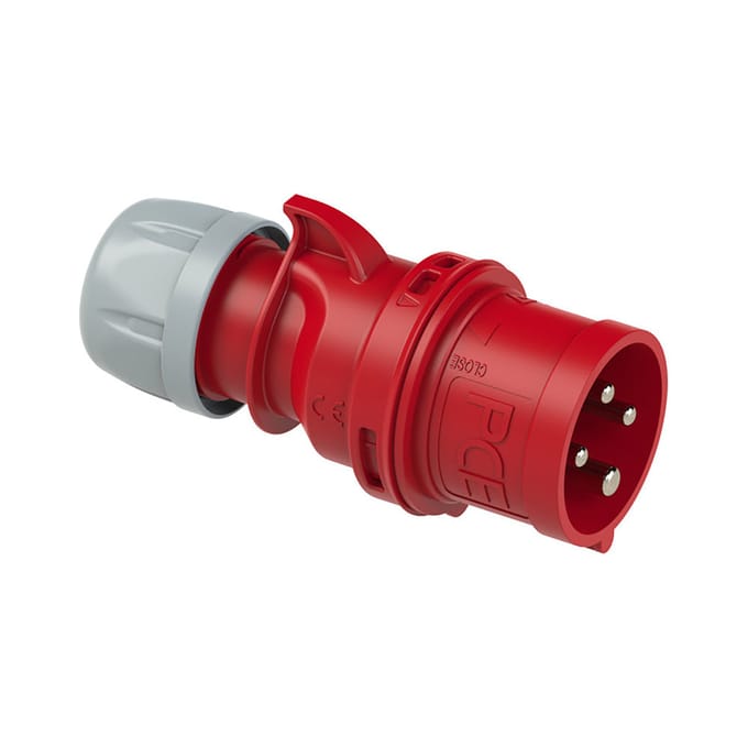 Industriële CEE Stekker 32A 4P 400V IP44 Rood - 024-6V