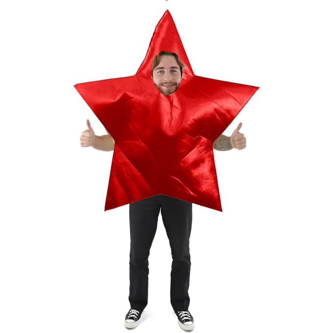 Rode Ster Cosplay Kostuum, Volwassene 150-190cm rood