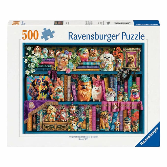 Ravensburger puzzel Precious Porcelain Pugs - Legpuzzel - 500 stukjes