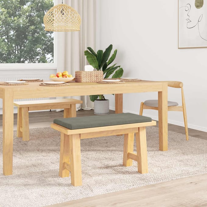 vidaXL - Bankkussen - corduroy - Lichtgrijs - Diepte - 35 - cm