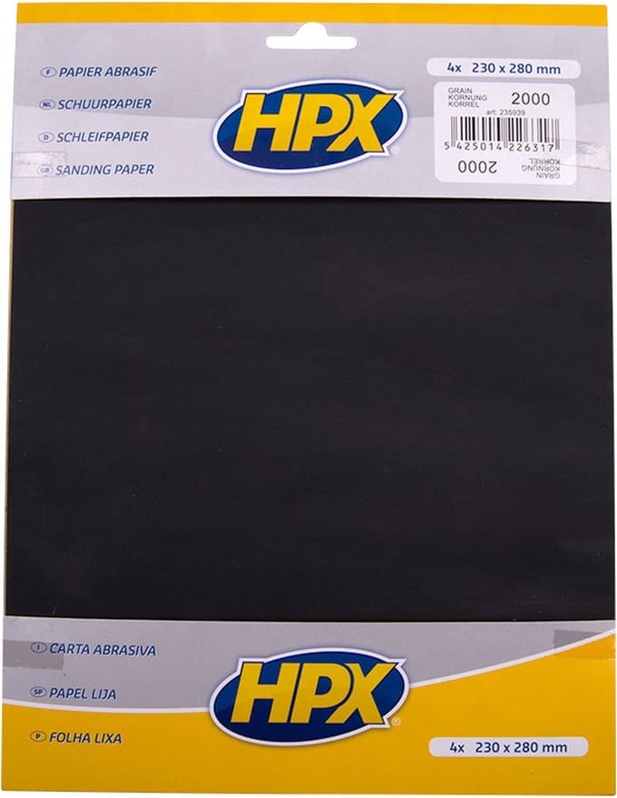 HPX Waterproof Schuurpapier 230x280mm vellen - 4 stuks-P2000