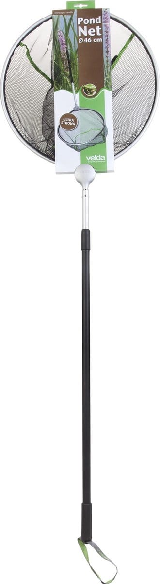 Velda Schepnet Met Telescopische Steel Rond 46 Cm Zwart