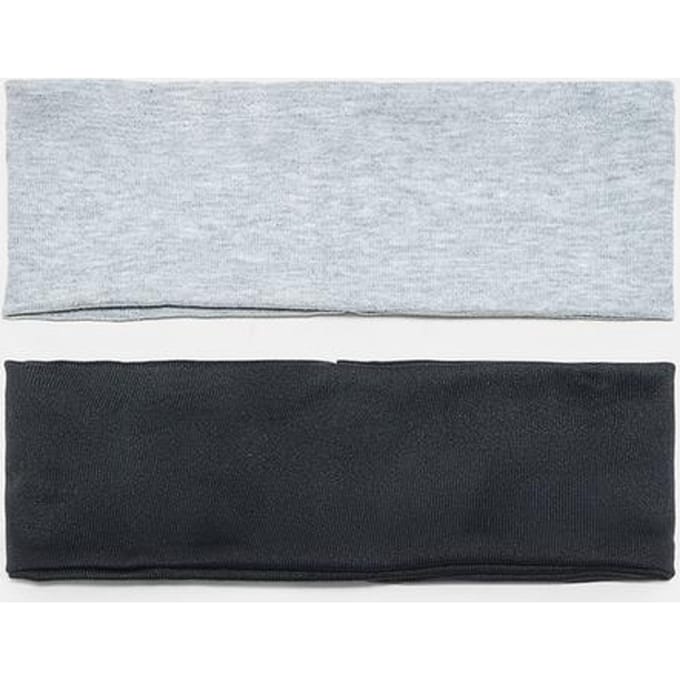 Stradivarius Set van 2 effen elastische haarbanden  Middengrijs OS