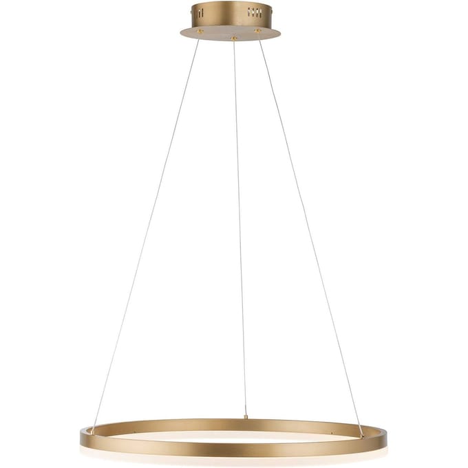 Paul Neuhaus LED hanglamp Titus, Ø 60 cm, messing, dimbaar