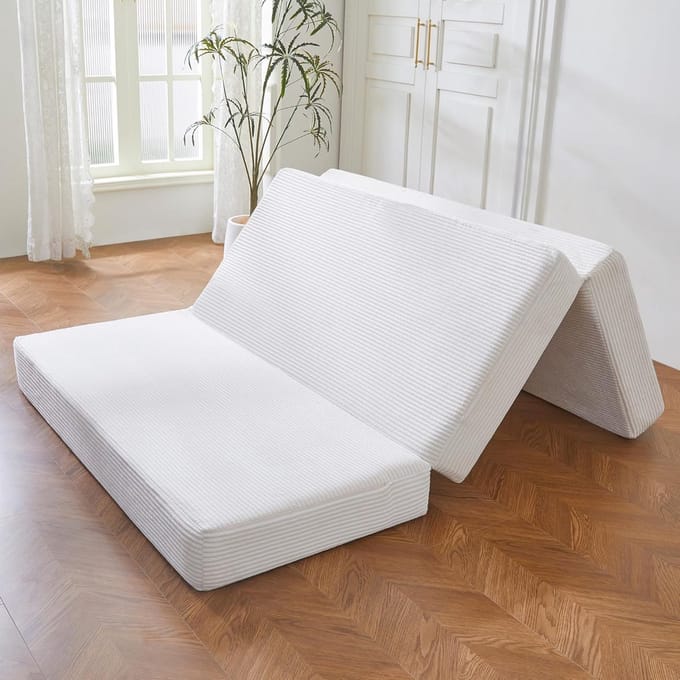 Opvouwbaar Gastenmatras 10 cm Dik - 3-Delig Comfortabel Slaapmatras
