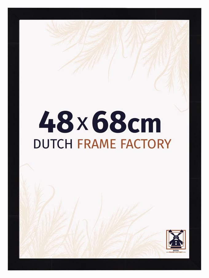 Fotolijst 48x68 cm - MDF - Zwart Hoogglans - Praag