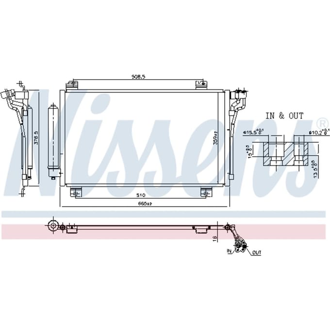 Condensator, airconditioning NISSENS 941246