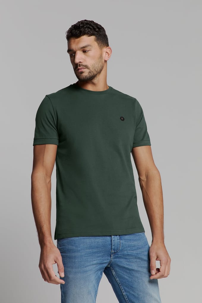 No Excess T-shirt Crewneck Peached Dark Steel Maat: XL | Basic T-Shirts Outlet | Heren | Groen