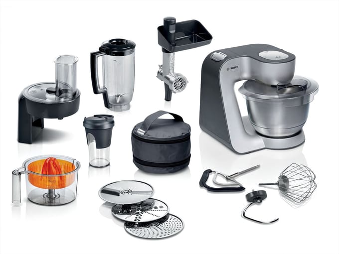 Serie 4 Keukenmachine MUM 5 1000 W Zilver, Donker zilver
