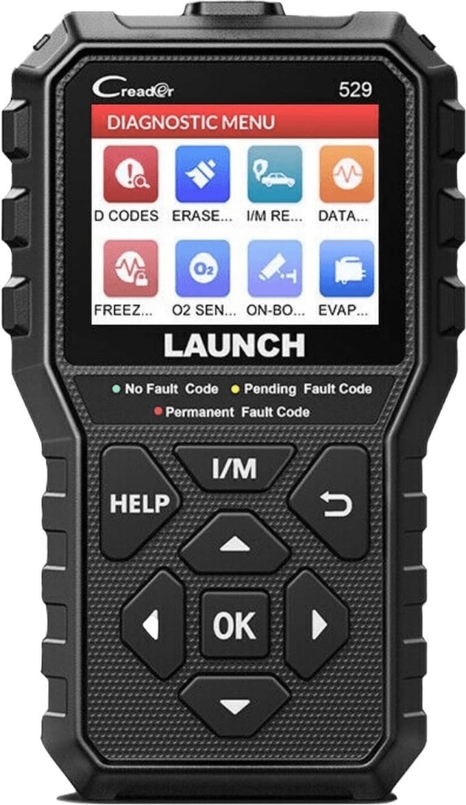 Launch Creader CR529 OBD2 Scanner – Foutcodes Uitlezen & Wissen – Live Data, O2 & EVAP Test – I/M Readiness – Updates via USB