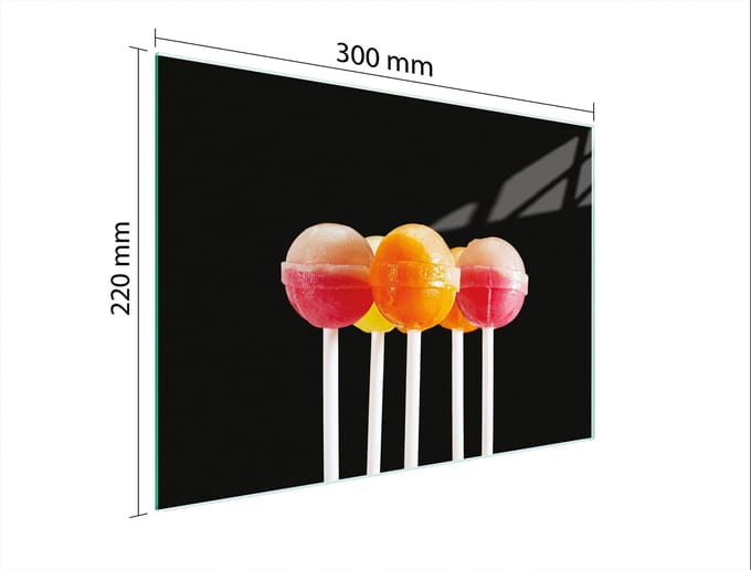 TMK ArtDeko - Glas Snijplank - 30x22 cm - Hardened Glass - Antislip