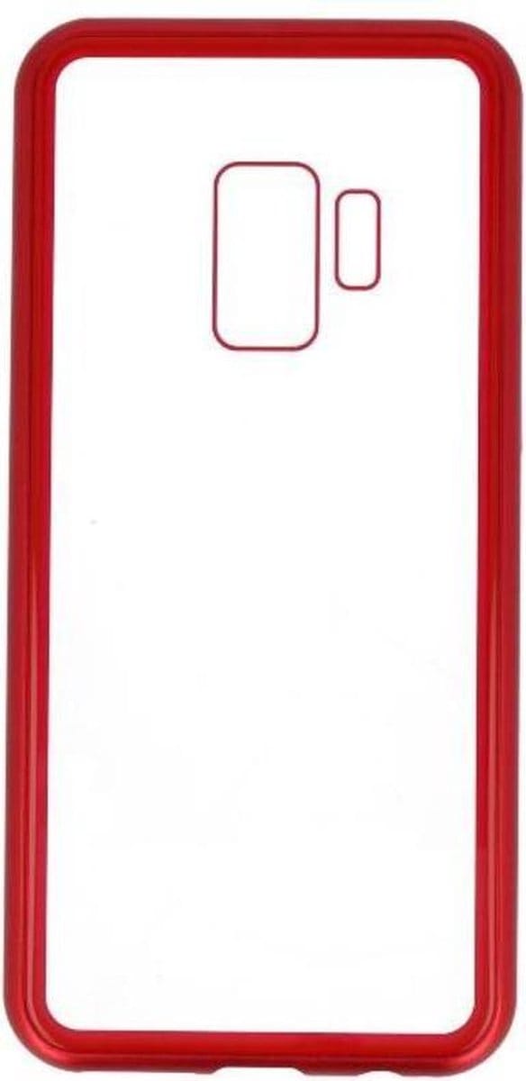 Rood Transparant Magnetisch Back Cover Hoesje voor Samsung Galaxy S9