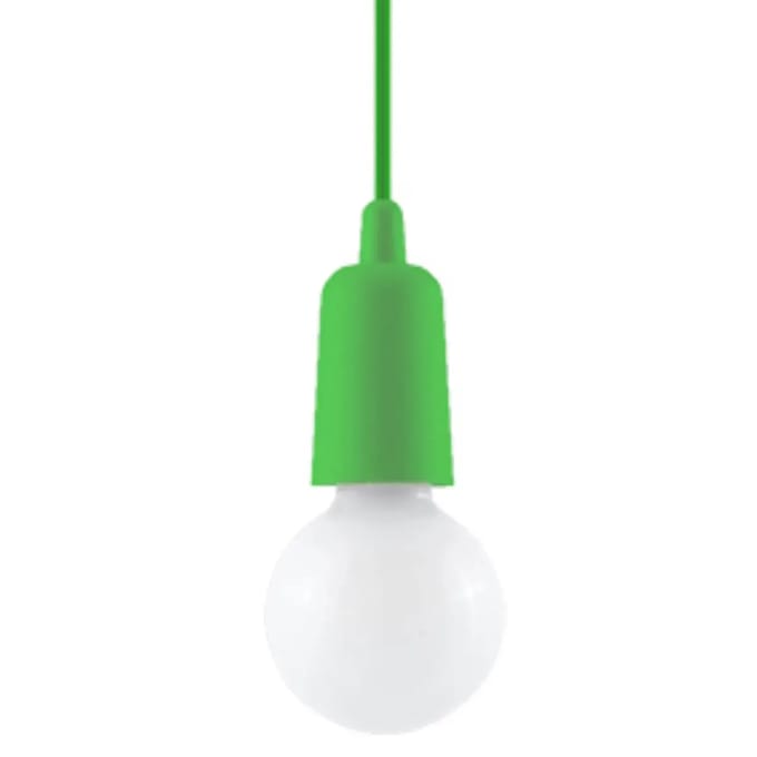 Sollux Lighting Hanglamp Diego - E27 - groente - PVC - 90x9x9cm