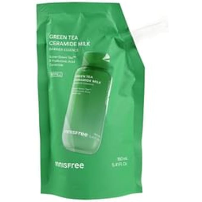 [INNISFREE] Green Tea Ceramide Milk Barrier Essence 160ml 1pc (160ml) Refill only green