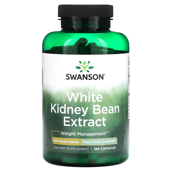 Witte Bonen Extract, 500 mg, 180 Capsules