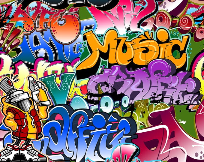 Walltastic - Fotobehang - Graffiti - Street - 305x244cm - 6 Panelen