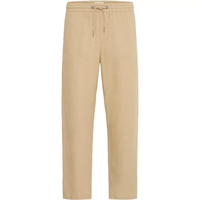 wide fit linnen broek met viscosegehalte model 'Malvin'