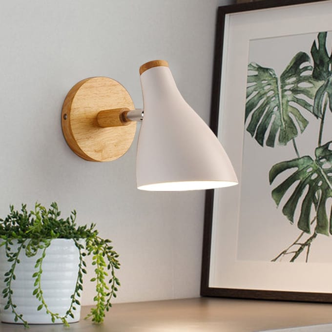 Stijlvolle Scandinavische Wandlamp - Minimalistisch Design voor Elke Ruimte-wit