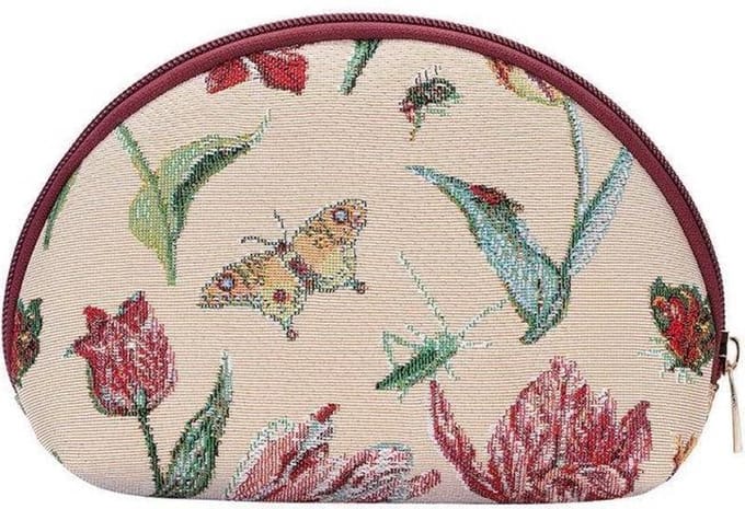 Signare Make-up tas - Gobelinstof  – Tulp wit – Jacob Marrel - Tulpen