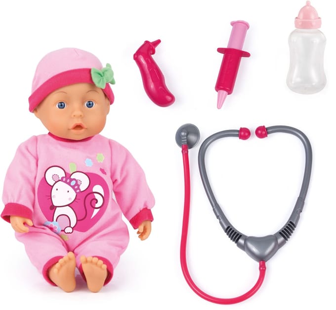 Bayer Design - Babypop Doctor Set 33cm in roze