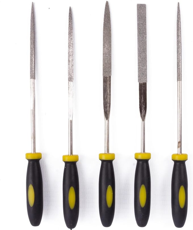 Benson Compacte diamant vijlset - 5 vormen - ergonomisch - 150 mm - precisiewerk