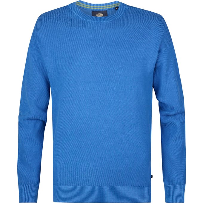 Petrol Industries - Heren Gebreide Trui Pebbleview - Blauw
