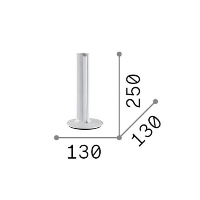 IDEAL LUX LED tafellamp Dorica, wit, hoogte 25 cm