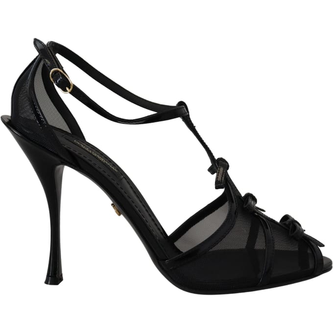 Dolce & Gabbana Zwarte Stiletto Hakken Sandalen Schoenen