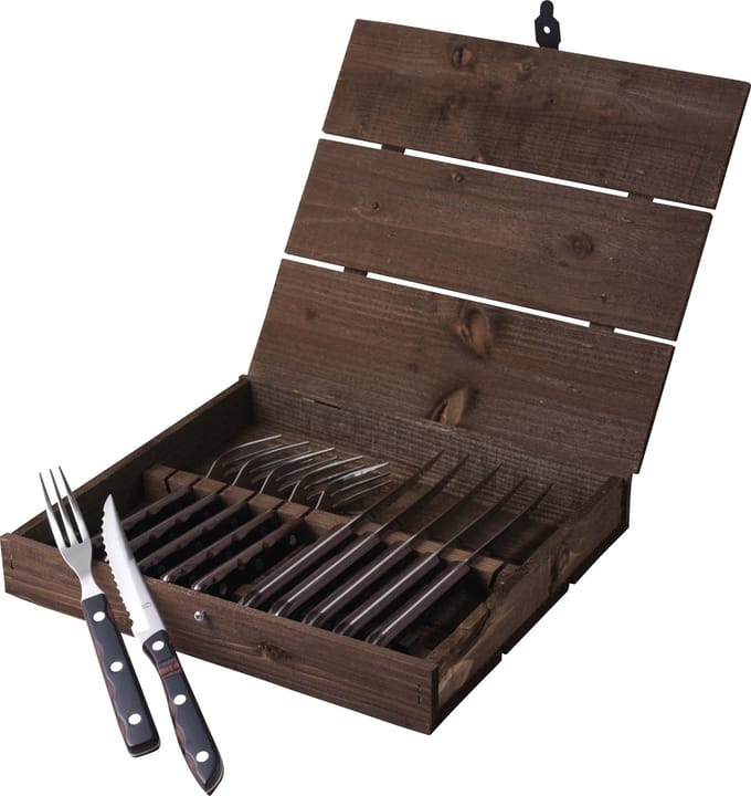 Gense Old Farmer Classic Steakbestek 12 delen Hout/Staal