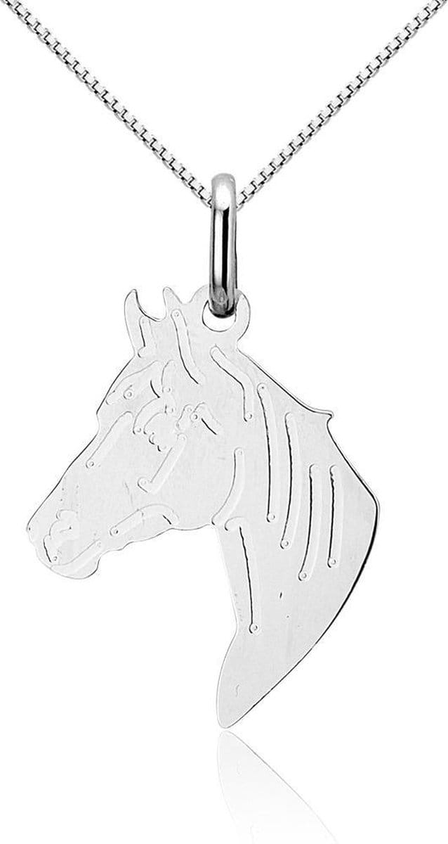 Montebello Ketting Paard - 925 Zilver Gerhodineerd - 20x30mm - 45cm