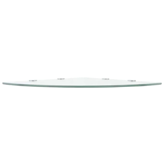 vidaXL - Hoekschap - met - chromen - dragers - transparant - 45x45 - cm - glas