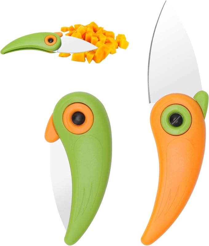 Vouwmes voor Fruit, Mini Multifunctioneel Schilmes voor Picknick, Draagbaar en Compact voor Reizen