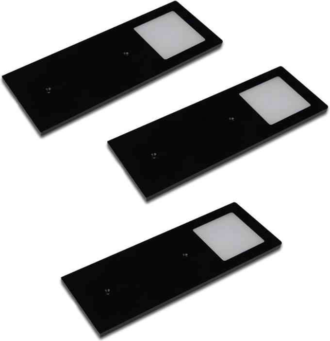 Hera Eco Pad F Ledset Dynamic LED set van 3 spots zwart