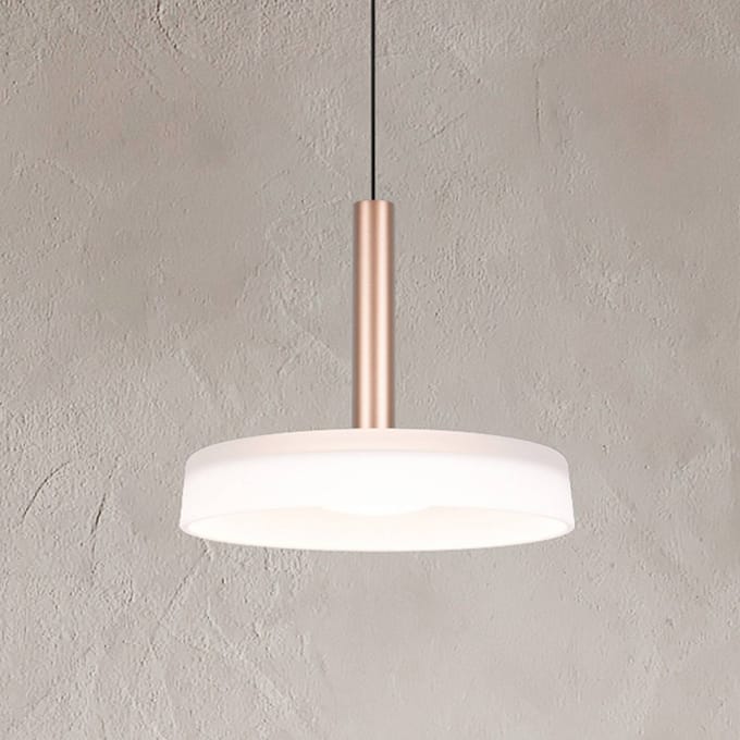 Trio Lighting LED hanglamp Celeste, wit/bruin, Ø 22 cm, glas, dimbaar