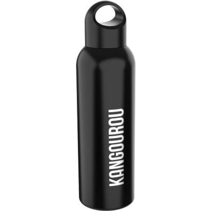 Kangourou RVS waterfles zwart Drinkflessen