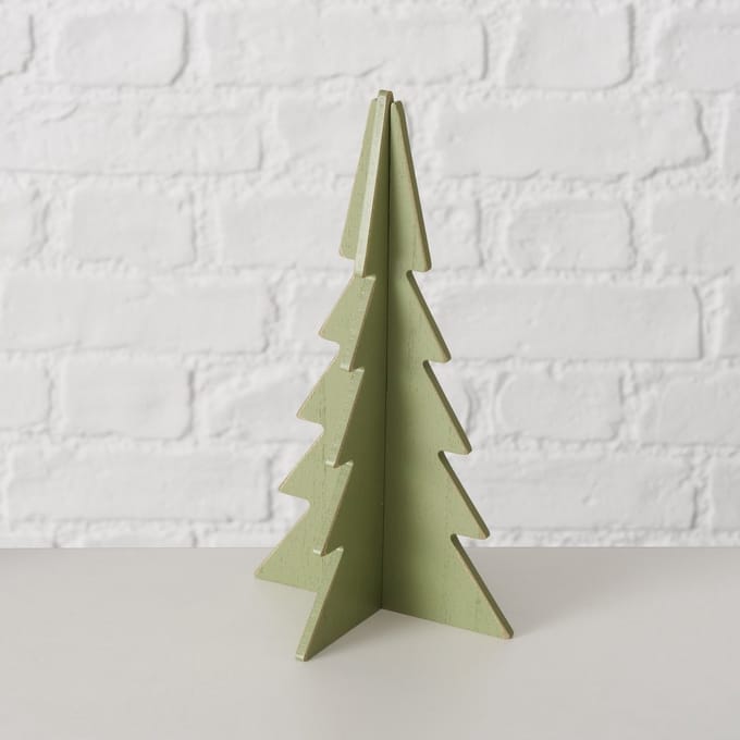 Beeld kerstboom 3 delig groen
