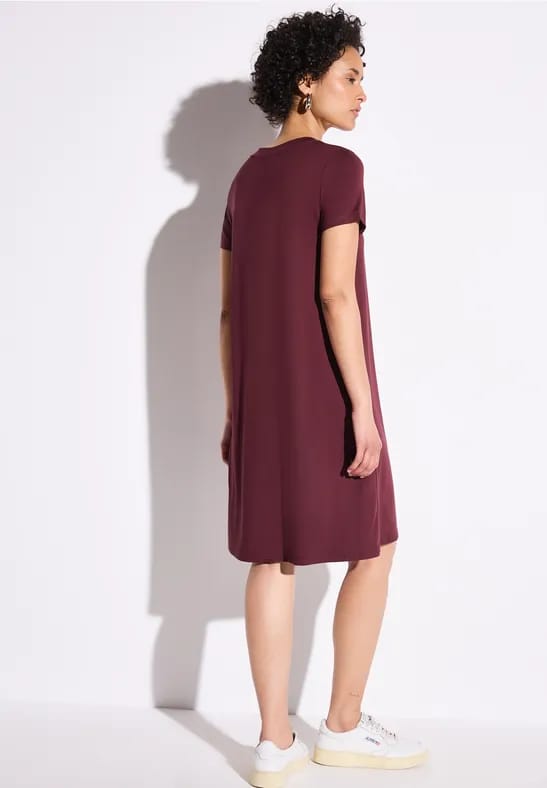 Effen jersey jurk
