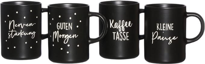 Ritzenhoff & Breker zwarte koffiekop, 390 ml.